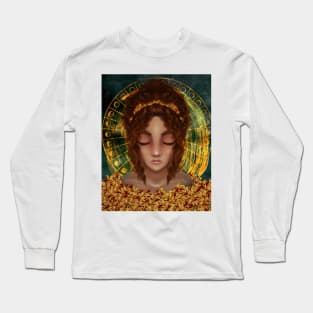Young Fairy Girl Gold Dress Gold Moon PhaSE Long Sleeve T-Shirt